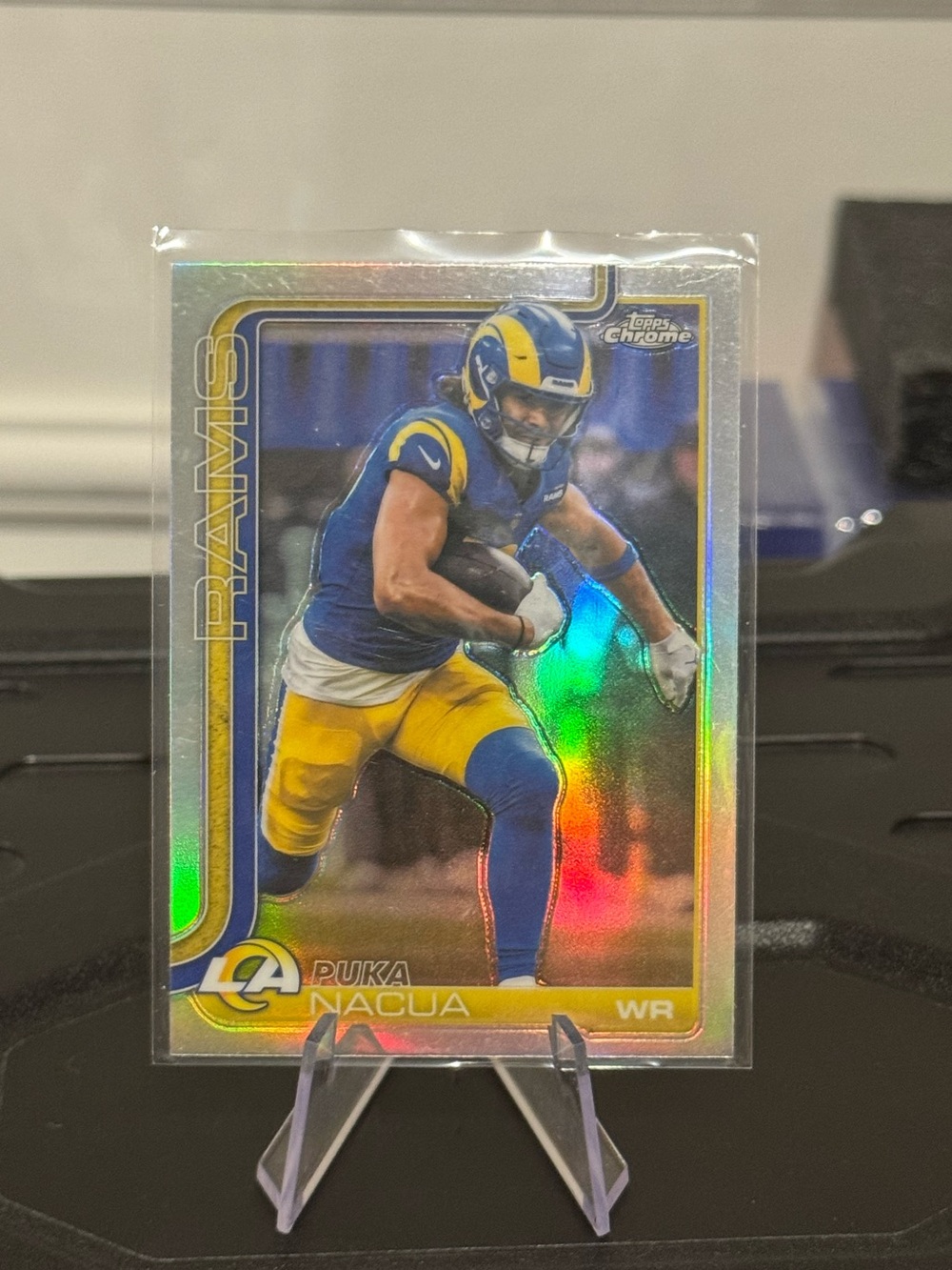 🔥 2025 Puka Nacua Topps Chrome Refractor Prizm. #losangelesrams #pukanacua